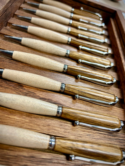 Maple Baseball Bat Wood Pen - paired with Zebra Wood