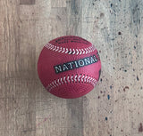 Reclaimed Football Baseball - Gold NATIONAL & Wilson Stamp 1 of 1