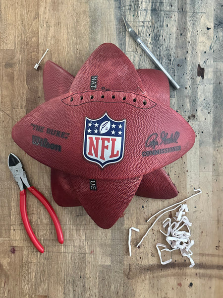 Reclaimed Football Baseball - The Duke Stamp & Stars 1of1