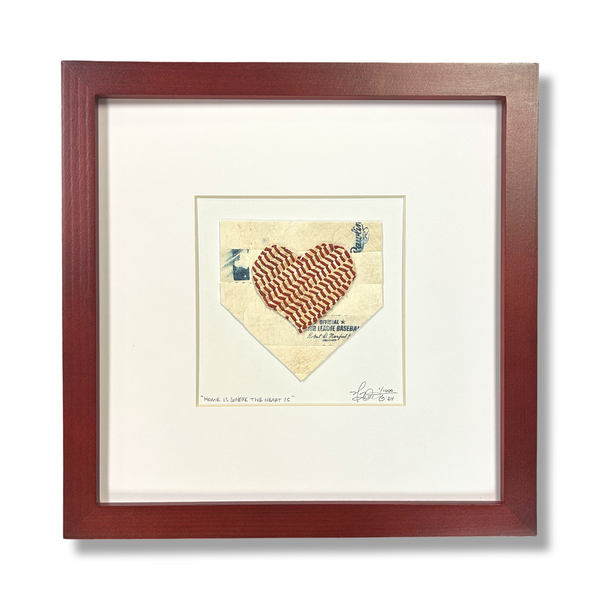 Home and Heart Original Baseball Art