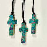 Baseball Bat Handle Cross Necklaces