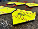 Softball Home Plate Christmas Ornament