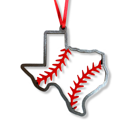 Limited Edition Patriotic Baseball Seam Pendant Necklace