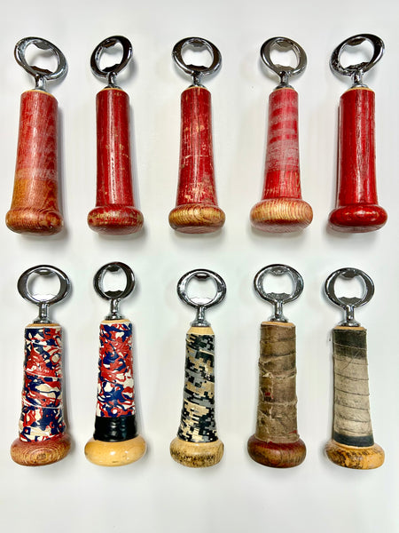 Wood Baseball Bat Bottle Openers