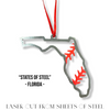 Florida Steel Baseball Christmas Ornament