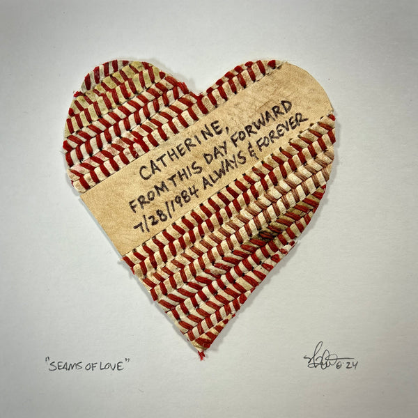 "Seams of Love" Custom Inscription Artwork