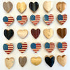 Wood Bat USA Flag Pocket Hearts