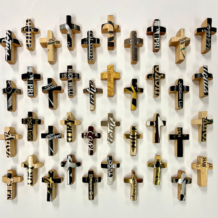 Baseball Bat Handle Cross Necklaces