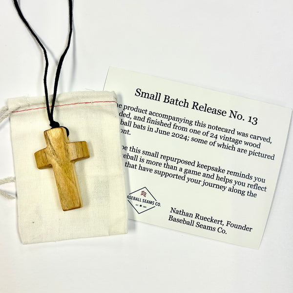 Baseball Bat Handle Cross Necklaces