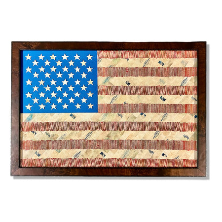 America’s Flag 24x36 Original Artwork - made from actual baseballs