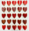 Reclaimed RED Heart Ornaments from Baseball Bat Wood