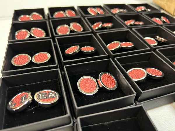 Football Leather Cufflinks