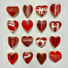 Reclaimed RED Heart Ornaments from Baseball Bat Wood