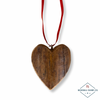 Reclaimed Wood Bat Heart Ornaments