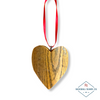 Reclaimed Wood Bat Heart Ornaments