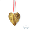 Reclaimed Wood Bat Heart Ornaments