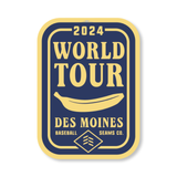 Des Moines World Tour Banana Sticker