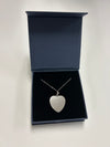 Baseball Seam Silver Heart Pendant Necklace