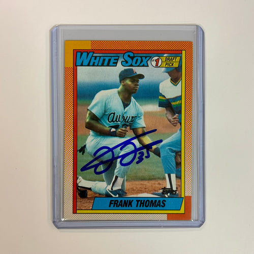 1990 Topps Frank Thomas Autographed Rookie Card