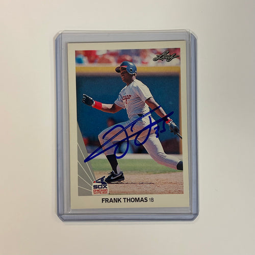 1990 Leaf Frank Thomas Autographed Rookie Card