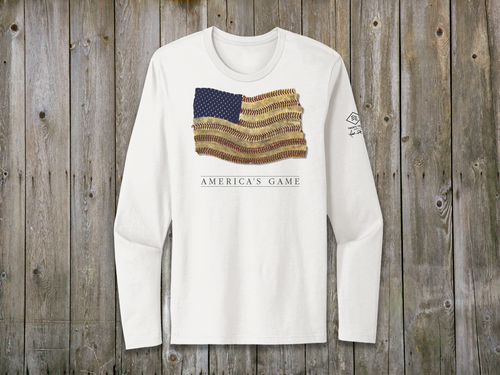 America's Game Original Baseball American Flag Artwork