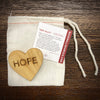 HOPE Hearts - Carved from interior baseball bat wood